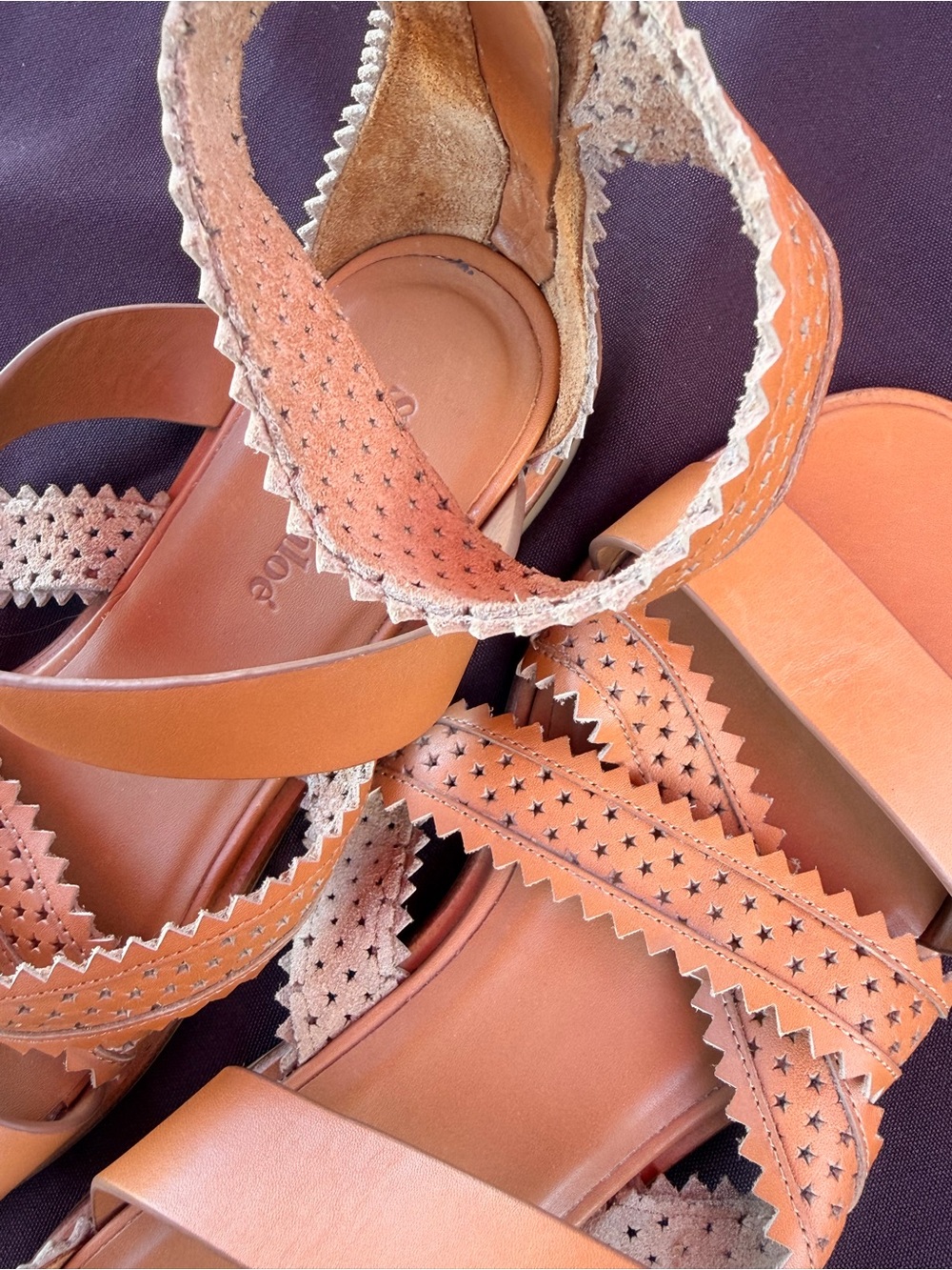 See By Chloé Tan Leather Strappy Ankle-Zip Gladiator Flat Sandals - Picture 3 of 10